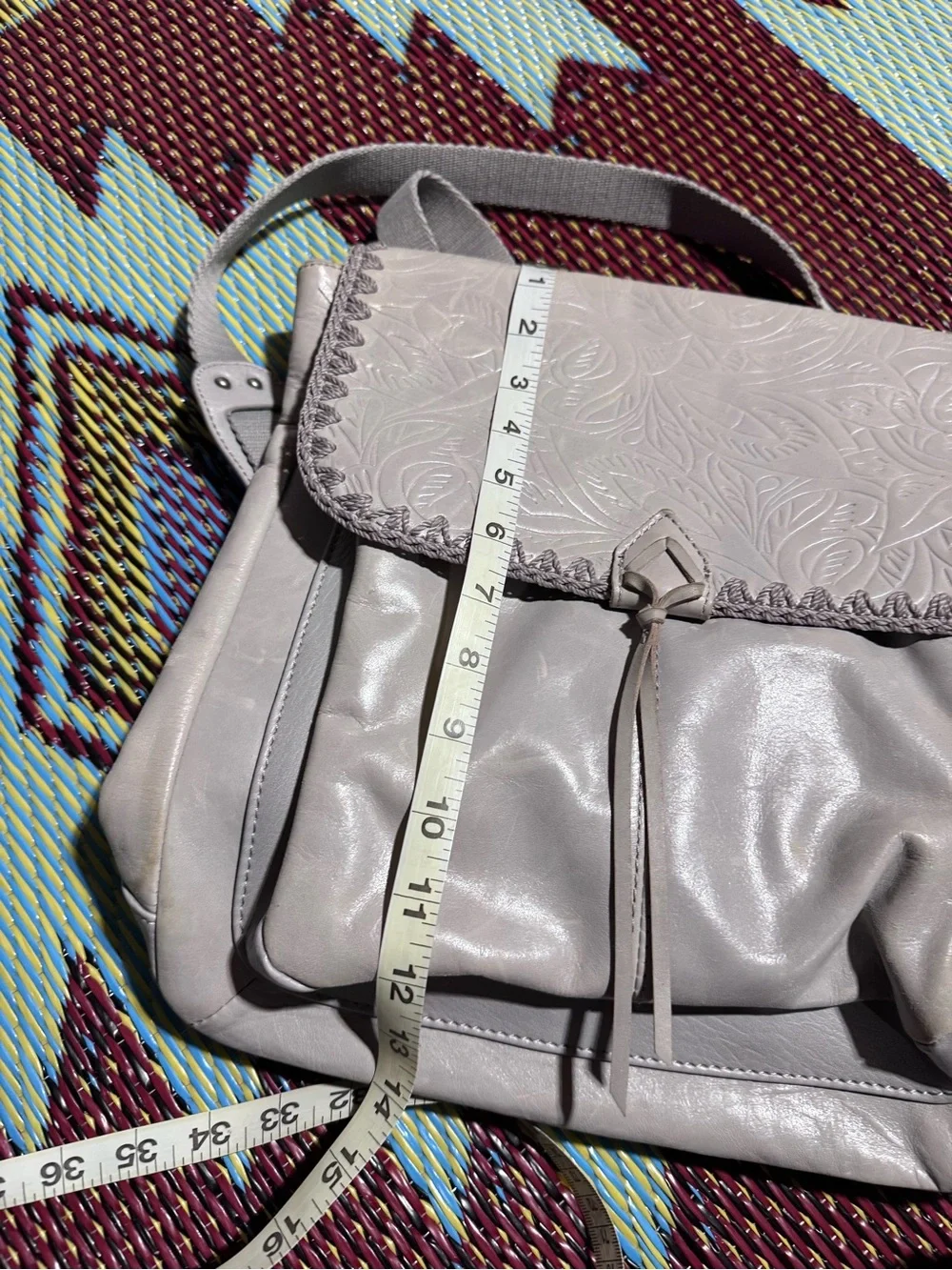 The Sak Ventura leather Backpack light gray